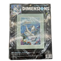 Dimensions Counted Cross Stitch Kit 3830 The Dolphins Domain Complete Nip - $13.86