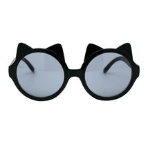 Girls Fashion Sunglasses Round Circle Frame Cute Kitty Cat Ears UV 400 - $18.58