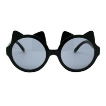 Girls Fashion Sunglasses Round Circle Frame Cute Kitty Cat Ears UV 400 - $19.50