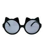 Girls Fashion Sunglasses Round Circle Frame Cute Kitty Cat Ears UV 400 - £14.57 GBP