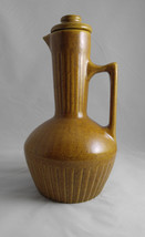 Vintage Brown Western Stoneware Monmouth Illinois Ewer Pitcher Carafe 1950s - £22.38 GBP