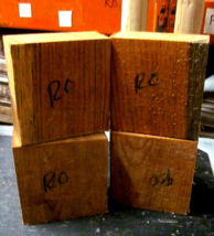 Four (4) Red Oak Bowl Blanks Lathe Turning Block 6 X 6 X 3&quot; - £39.52 GBP