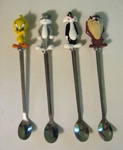 Warner Bros Studio Store Ice Cream Spoons Tweety Bird ,Bugs, Taz, Sylvester 1997 - £61.67 GBP