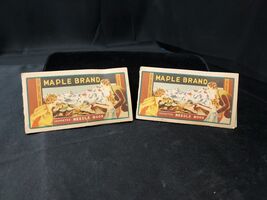2 Maple Brand Imported Needle Book Sewing Needles Made in Occupied Japan - $14.59