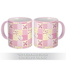 Patchwork Patterns Butterflies : Gift Mug Floral Abstract Frames Quilt Baby Show - £12.70 GBP