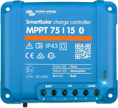Smartsolar MPPT 75V 15 Amp 12/24-Volt Solar Charge Controller (Bluetooth) - $199.86