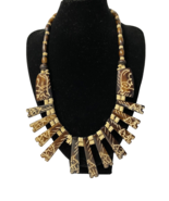 African Artisan Made Beaded Statement Necklace 20&quot; Length  - $225.23 MXN