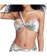 Shade and Shore One Shoulder Bandeau Bikini Top Size XL Botanical Tropical NWOT - $10.99