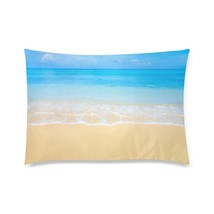 Beach Sand Summer Day Pillow Case 30&quot; x 20&quot; (2 Sides) - $450.50 MXN