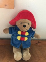 Gently Used Rainbow Designs Plush My PADDINGTON Teddy Bear in Blue Coat &amp; Red Ha - £5.32 GBP