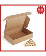 Easy Assembly Brown Shipping Boxes 9x6x2 - 25 Pack with Thank You Stickers - $48.19 CAD