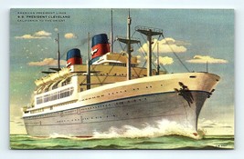 Postcard SS President Cleveland Pacific Ocean Liner Passenger Cruise Steam Ship - £5.53 GBP