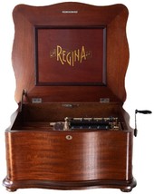 Regina Music Box Model 50 Mahogany Serpentine - $6,995.00