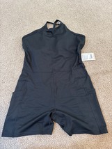 Prana Becksa Shortie Romper Jumpsuit Black Athletic Sz XL NWT - $37.15