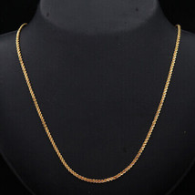 22 Karat Seal Higher Gold 22&quot; Rope Chain Stepaunts Gift Jewelry For Womens - £2,331.12 GBP