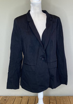 lane Bryant NWT $79.95 women’s Button front Bryant blazer Size 16 black Q12 - £25.67 GBP