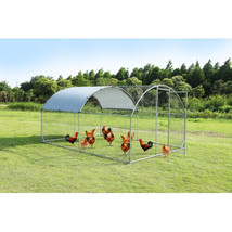 Large Metal Chicken Coop Upgrade Three Support Steel Wire Impregnated - Silver - £203.77 GBP