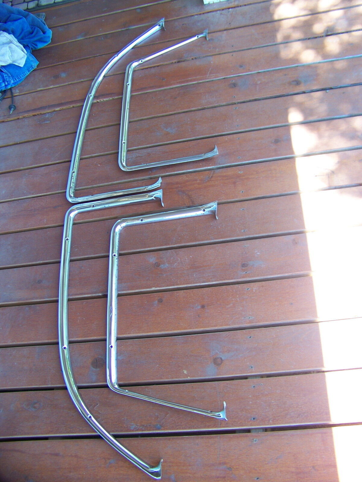 1955 CHRYSLER WINDOW GARNISH MOLDINGS 4D NEW YORKER WINDSOR OEM - $179.99