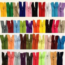 50Pcs 24 Inch (60Cm) Nylon Coil Zippers Bulk For Sewing Crafts 40 Color ... - $27.85