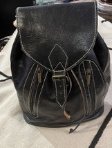 Leather backpacks black, Genuine leather Backpack, Real leather Backpacks - £50.05 GBP