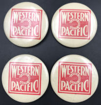 Lot of Four (4) Vintage Western Pacific RR Railroad WP Feather River Route Pins - £14.63 GBP