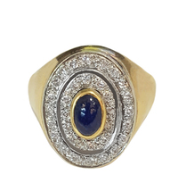 Two Tone Ring with 0.5ct Sapphire  - £878.19 GBP
