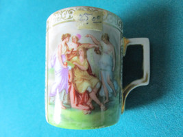 C.G. Schierhold 1800s Austria Pottery 2 Ups And One Saucer Greek Design [68] - £99.16 GBP