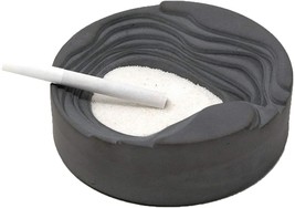 Zen Design Ashtray Ash Tray for Indoor or Outdoor Use Gray with Sand NEW - £14.78 GBP