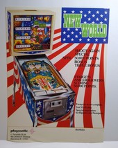 New World Pinball Flyer Original Playmatic 1976 Game Artwork Spain 8.25&quot; x 11.5&quot; - £32.12 GBP