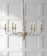 French Restoration Horchow V.C. Chandelier Belgian White Candle 41&quot;  - $771.21