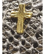 Gold Tone Textured Cross Pin - $13.03 CAD