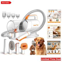Low Noise Pet Grooming Vacuum Kit - 3 Adjustable Speeds for Stress-Free ... - $131.62