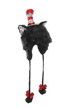 Dr Seuss faux fur Adult Laplander Cat in the Hat Hoodie w/Tophat   Movie... - $460.91 MXN