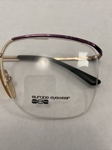 VTG New Europa Purple Gold Elisa German Made Half Rim Metal Eyeglasses 5... - £23.92 GBP