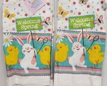 SET OF 2 KITCHEN TERRY TOWELS (15&quot;x25&quot;) EASTER,WELCOME SPRING,CHICKS &amp; B... - $10.88