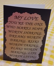 12 Love Note Any Occasion Greeting Cards 2044C My Love Marriage Boy Girl Friend - £14.33 GBP