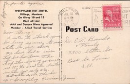 Westward Hoi Motel Billings Montana Postcard PC479 - £3.91 GBP