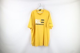 Vintage 90s Ralph Lauren Mens 2XL Distressed Spell Out Baggy Fit T-Shirt Yellow - £30.99 GBP