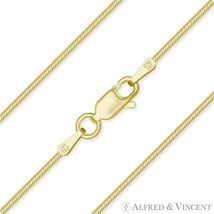 1mm Thin Snake Link Chain Necklace in 14k Yellow Gold-Plated 925 Sterling Silver - £20.73 GBP+