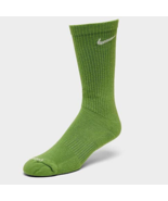 2 PAIR NIKE EVERYDAY PLUS Performance Cushion Crew Socks GREEN  YOUTH 5Y... - $480.86 MXN