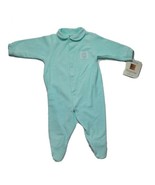 Vtg Carters Terry Knit Sleeper Pajamas Pastel Green Blue Easter Size 3-6... - $27.39 CAD