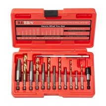 REBRA Screw Extractor and Left-Hand Drill Bit Set, Easy Out Broken Bolt, Pieces - £17.25 GBP