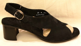 MUNRO Laine Heeled Comfort Shoes Size-10M Black Nubuck - £30.65 GBP