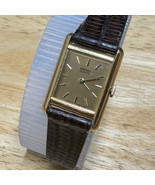 VTG Seiko Quartz Watch 1400-5039 Women Gold Tone Rectangle Leather New B... - £25.40 GBP