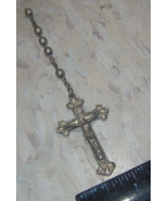 Vintage sterling cross rosary beads jesus  cross crusifix catholic - $255.11