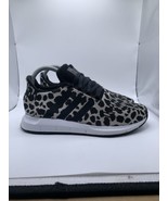 Adidas Womens Swift Run X Black Leopard Running Shoes Sneakers Size 6.5 - $29.69
