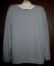 Onia  Men&#39;s  Navy White  Stripes Cotton  Blend Sweater Sweatshirt Size L... - $37.05