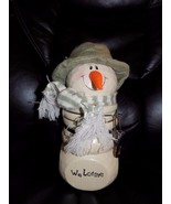 SNOWMAN Storage Canister~Christmas Holiday~Airtight Locking~Ceramic Cook... - £22.20 GBP