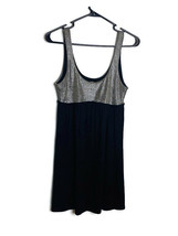 Fighting Eel Size Small Fit and Flare Dress Black Metallic Modal Spandex... - $8.56