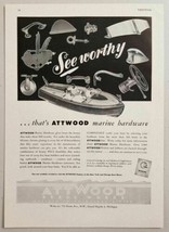 1951 Print Ad Attwood Brass Works Marine Hardware Grand Rapids,MI - £9.42 GBP